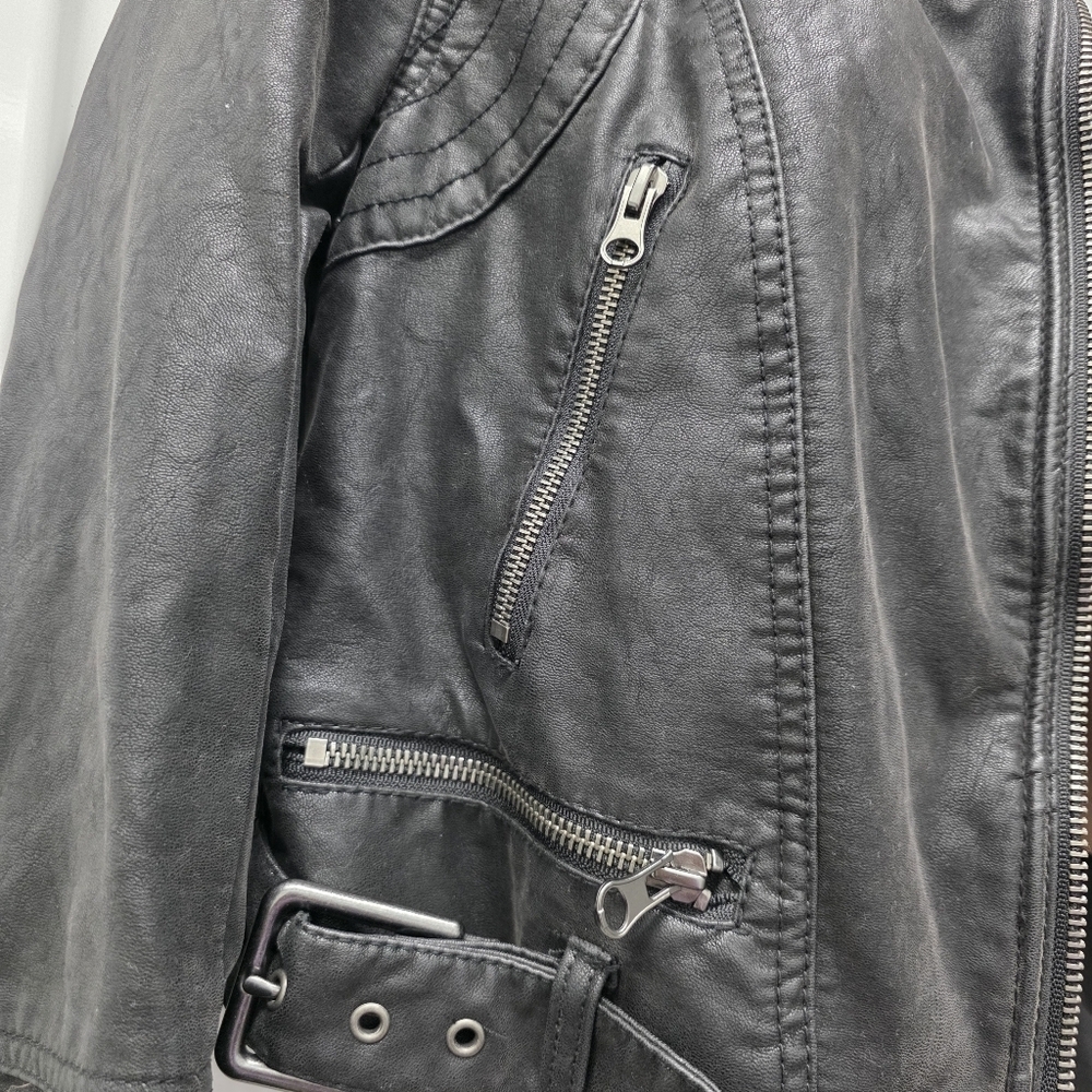 We The Free Charcoal Leather Jacket - Picture 4 of 7